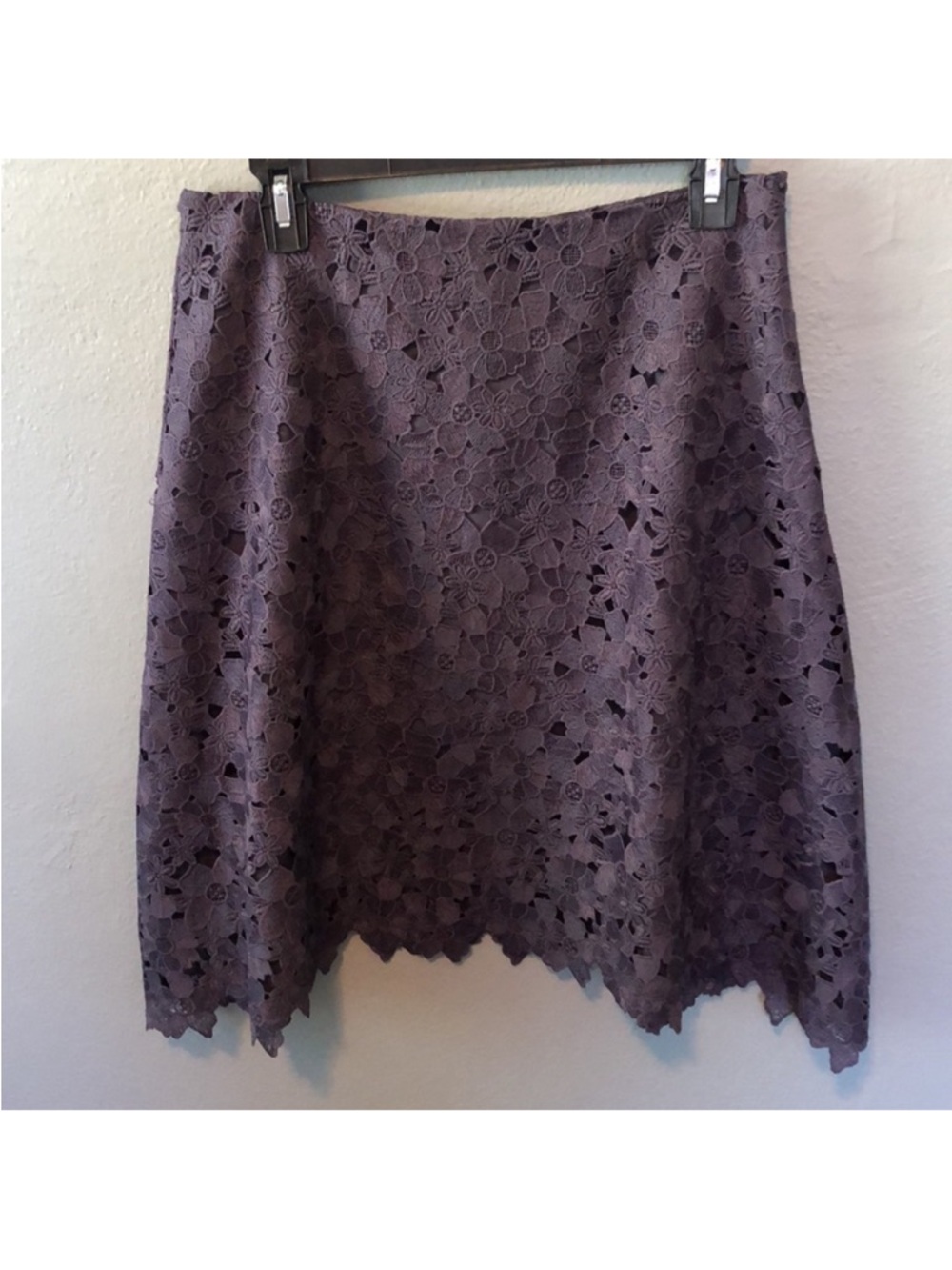 Loft Floral Lace Overlay A Line Skirt Size 6 EUC